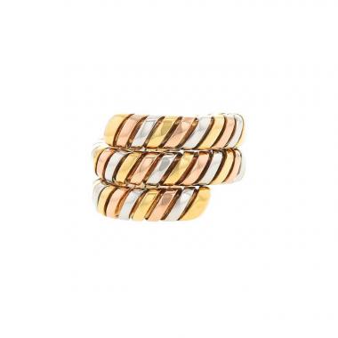 Bulgari Tubogas ring in 3 golds