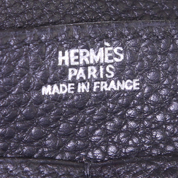 Billetera Hermes Dogon - Pocket Hand en cuero taurillon clémence negro - Detail D3