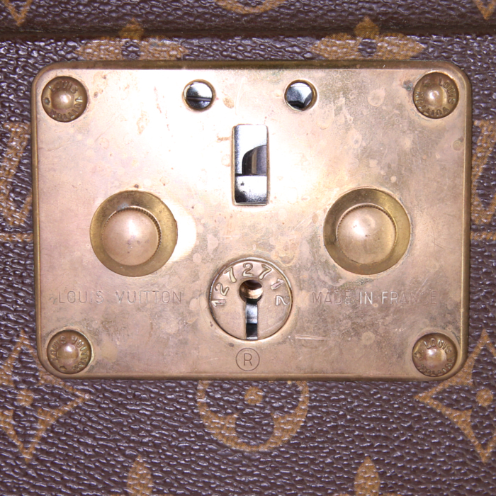 Louis Vuitton Vanity vanity case in brown monogram canvas and brown leather - Detail D4