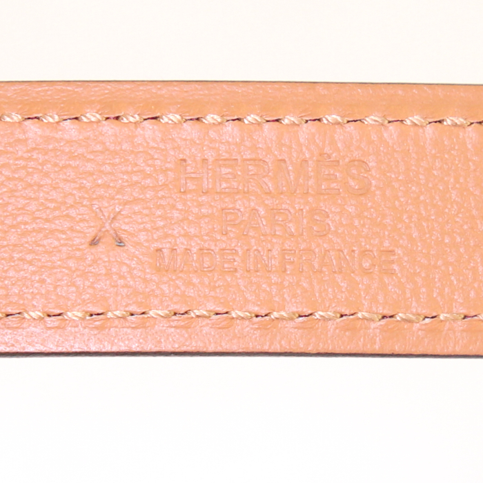 Hermes Médor belt in red Casaque epsom leather - Detail D2