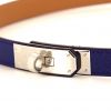 Cinturón Hermès Kelly - Belt en cuero epsom azul eléctrico - Detail D1 thumbnail