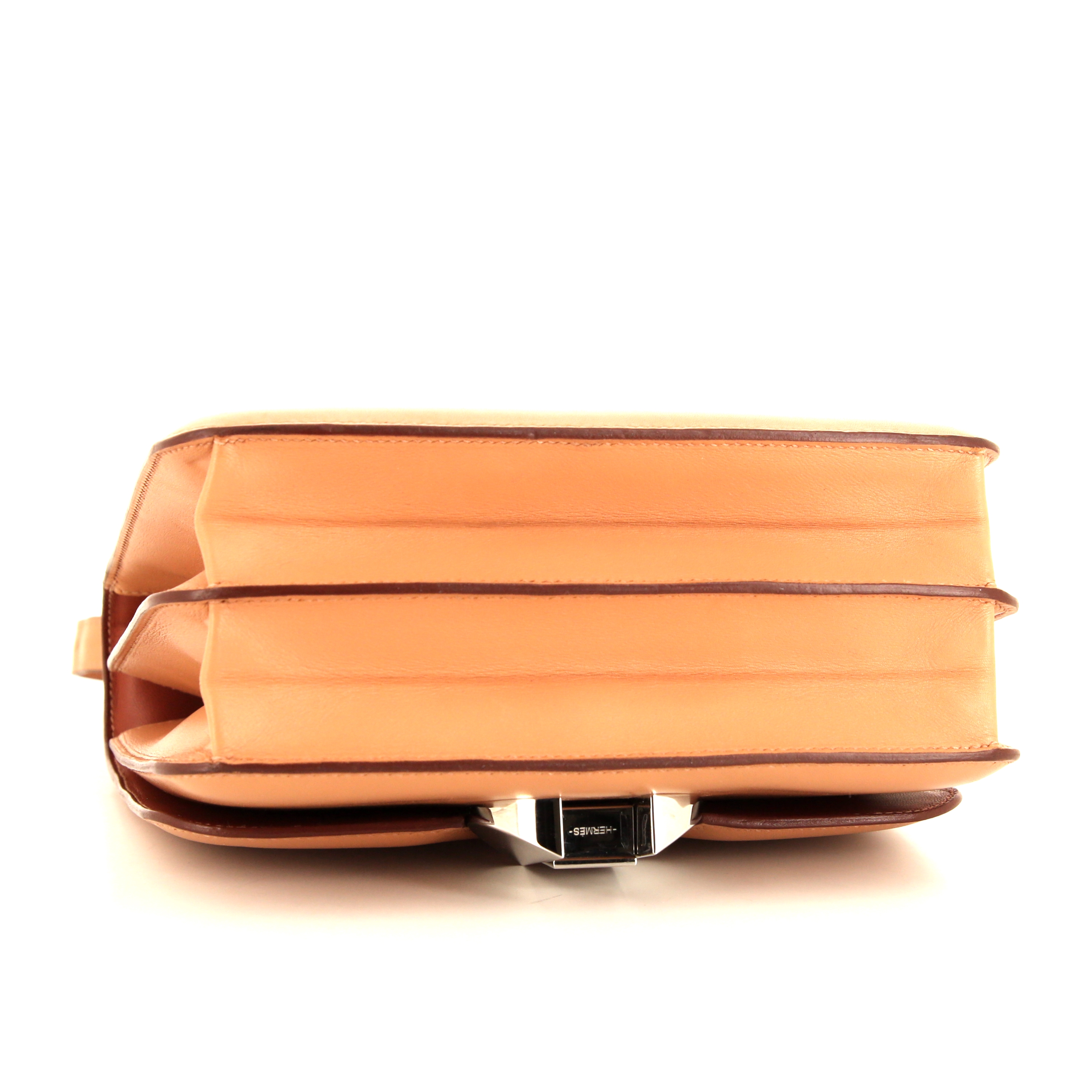 Borsa a tracolla Hermès 2002 in pelle box beige - Detail D4