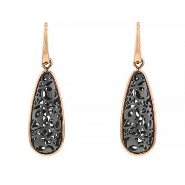 Pendientes colgantes Pomellato Arabesques en oro rosa y titanio