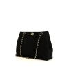 Chanel handbag in black quilted jersey - 00pp thumbnail