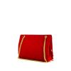 Sac bandoulière Chanel Vintage en toile jersey rouge - 00pp thumbnail