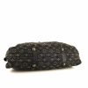Bolso de mano Louis Vuitton en lona denim Monogram negra y cuero negro - Detail D5 thumbnail