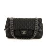 Chanel Timeless shoulder bag in black quilted grained leather - 360 thumbnail