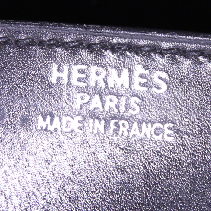 Porte-documents Hermès Sac à dépêches en cuir box noir - Detail D3
