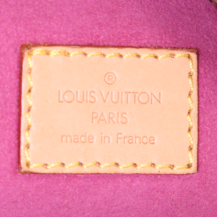 Borsa Louis Vuitton Speedy Editions Limitées in denim rosa e pelle naturale - Detail D3