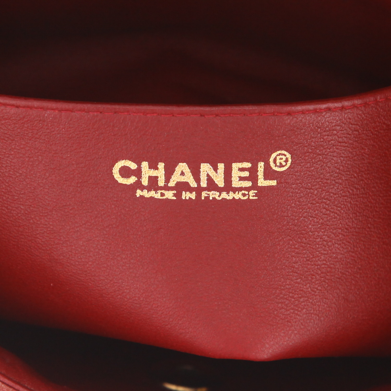 Borsa Chanel in pelle trapuntata bordeaux e pelle nera - Detail D2