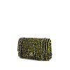 Chanel  Timeless Classic handbag  in black and yellow quilted jersey - 00pp thumbnail