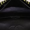 Chanel  Timeless Classic handbag  in black and yellow quilted jersey - Detail D3 thumbnail