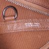Shopping bag Hermes Garden in tela marrone e pelle marrone - Detail D3 thumbnail