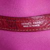 Sac cabas Hermes Garden en toile rouge et cuir togo rouge - Detail D3 thumbnail