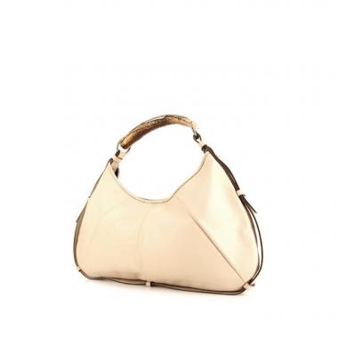 Borsa Yves Saint Laurent Mombasa in pelle beige