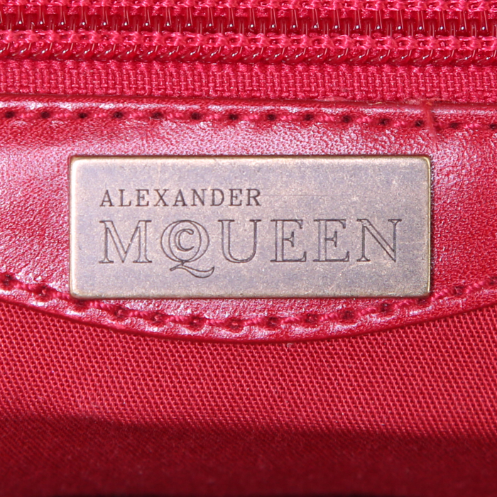 Sac à main Alexander McQueen en cuir rouge - Detail D3