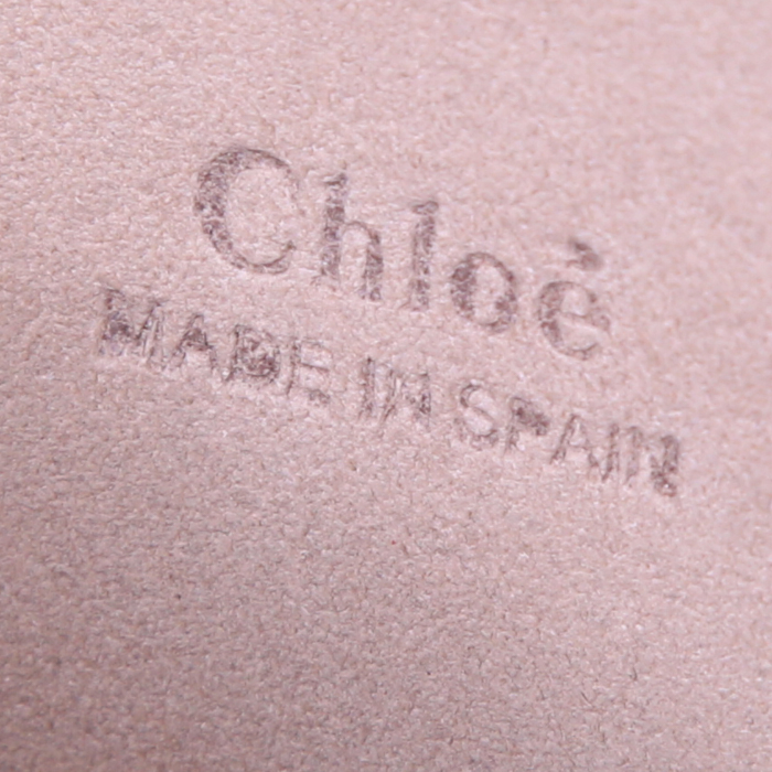 Chloé Faye small model shoulder bag in green leather - Detail D3
