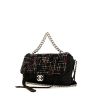 Chanel Timeless handbag in black, red and white tweed and black canvas - 00pp thumbnail