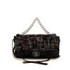 Chanel Timeless handbag in black, red and white tweed and black canvas - 360 thumbnail