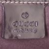 Gucci Boston handbag in beige monogram canvas and dark brown patent leather - Detail D3 thumbnail