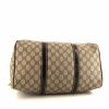 Gucci Boston handbag in beige monogram canvas and dark brown patent leather - Detail D4 thumbnail