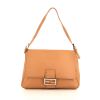 Fendi Big Mama bag worn on the shoulder or carried in the hand in beige grained leather - 360 thumbnail