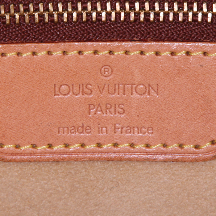 Louis Vuitton Babylone handbag in brown monogram canvas and natural leather - Detail D3