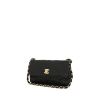 Chanel shoulder bag in black satin - 00pp thumbnail