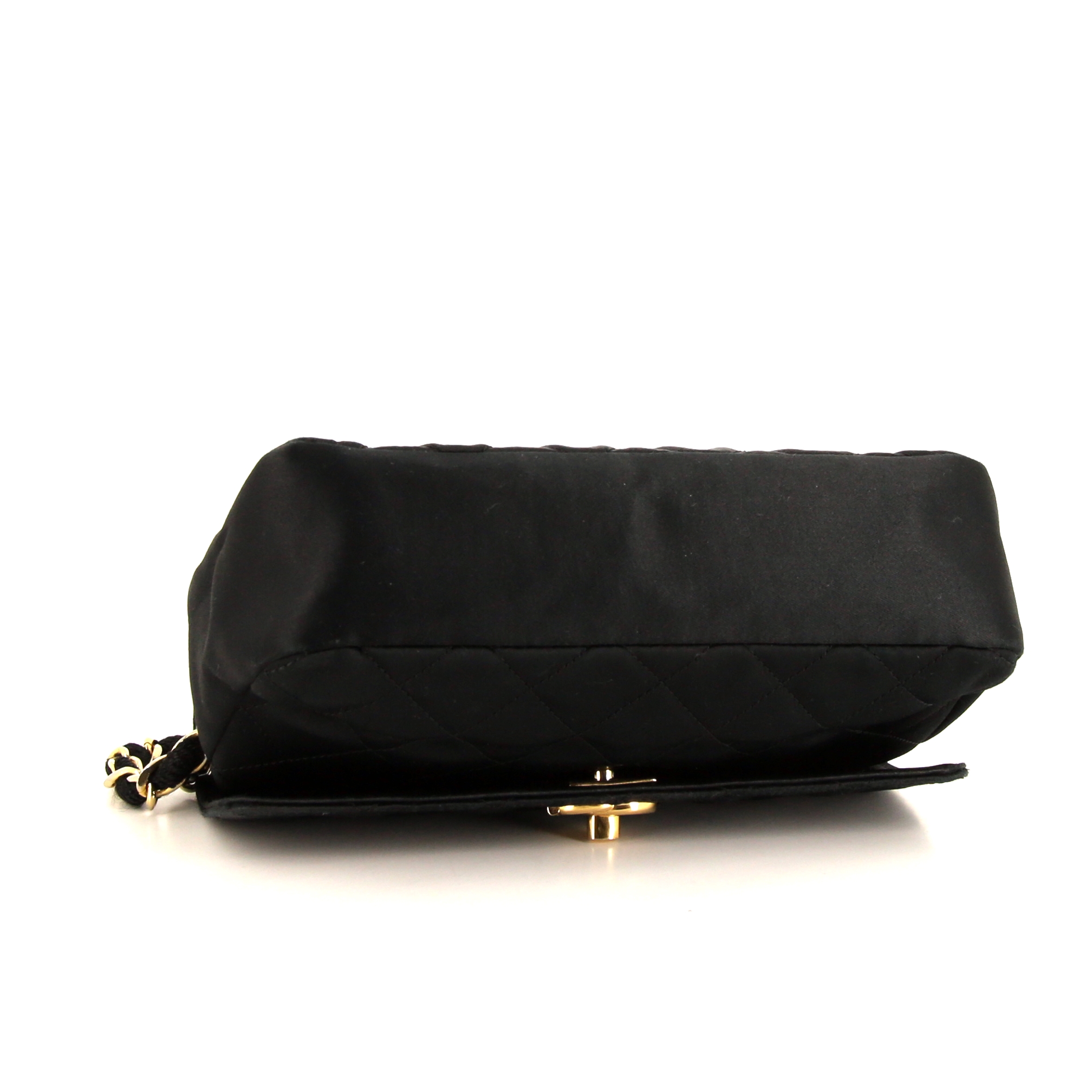 Borsa a tracolla Chanel   in raso nero - Detail D4