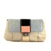 Balenciaga pouch in grey, blue, black and pink leather - 360 thumbnail