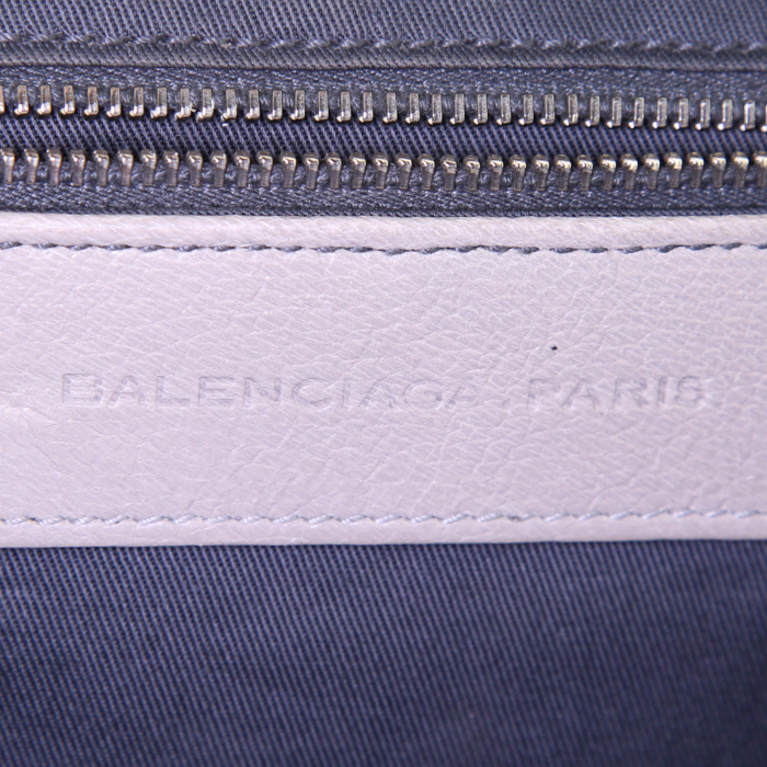 Balenciaga pouch in grey, blue, black and pink leather - Detail D3