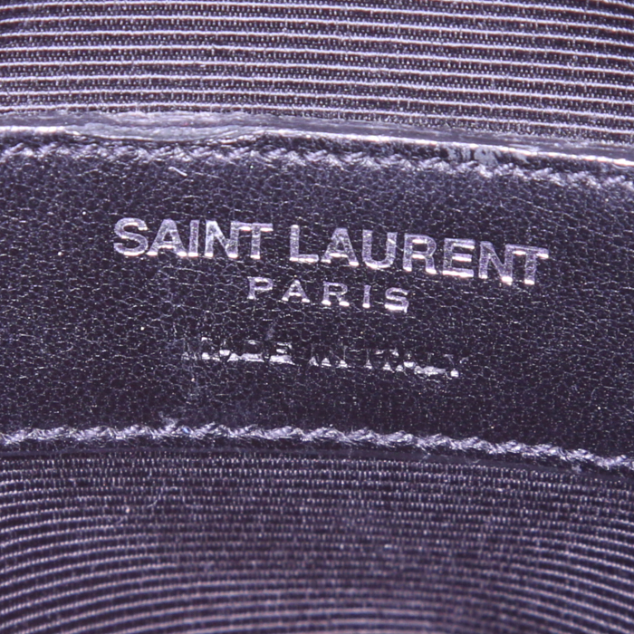 Bolso bandolera Saint Laurent Sac de jour Baby en cuero azul - Detail D4