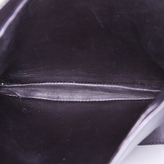 Bolso bandolera Hermès Vintage en cuero negro - Detail D2