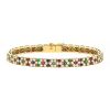 Vintage 1990's bracelet in yellow gold,  diamonds and colored stones - 00pp thumbnail
