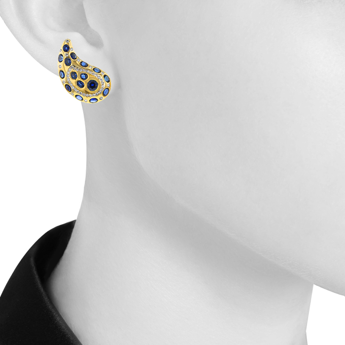 Herail 1980's in yellow gold,  sapphires and diamonds - Detail D1