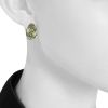 Pomellato Tabou earrings in pink gold,  silver and peridots - Detail D1 thumbnail
