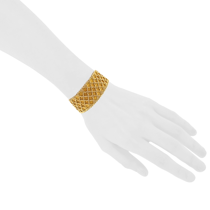 Brazalete época años 70 Vintage en oro amarillo - Detail D1