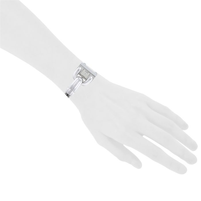 Montre Van Cleef & Arpels Cadenas en or blanc Ref :  331977 Vers  1990 - Detail D1