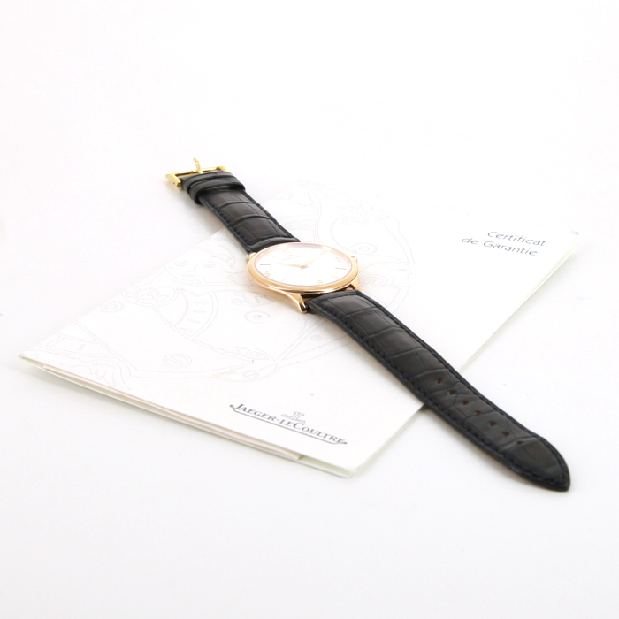 Jaeger Lecoultre Master Ultra Thin watch in pink gold Ref: 145.2.79 Circa 2004 - Detail D2