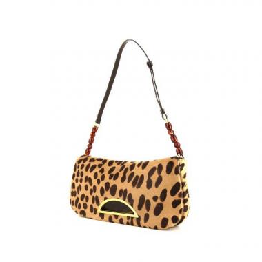 Bolso de mano Dior Dior Malice en piel de potro beige