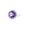 Poiray Fille Cabochon ring in white gold,  amethyst and diamonds - 00pp thumbnail
