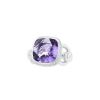 Half-articulated Poiray Indrani large model ring in white gold,  amethyst and diamonds - 00pp thumbnail