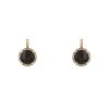 Poiray Fille Cabochon earrings in yellow gold,  smoked quartz and diamonds - 00pp thumbnail