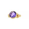 Half-articulated Poiray Indrani small model ring in yellow gold and amethyst - 00pp thumbnail