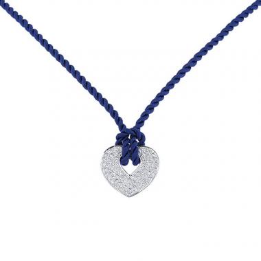 Poiray Coeur Secret medium model pendant in white gold and diamonds Poiray Coeur Secret medium model pendant in white gold and diamonds