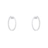 Vintage medium model hoop earrings in 14k white gold and diamonds - 00pp thumbnail