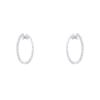 Vintage medium model hoop earrings in 14k white gold and diamonds - 00pp thumbnail