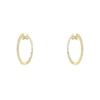 Medium model hoop earrings in 14 carats yellow gold and diamonds - 00pp thumbnail