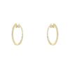 Vintage medium model hoop earrings in 14 carats yellow gold and diamonds - 00pp thumbnail