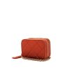 Pochette Chanel Vintage en satin rouge-rouille - 00pp thumbnail